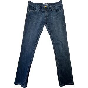 Roxy Straight Leg Jeans Women Size 13 Blue Medium Wash Low Rise Denim